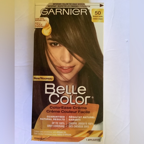 Garnier Belle color, permanent hair color, 50 medium brown, NIB - Picture 2 of 7